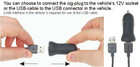 Uchwyt do Apple iPhone 7 z wbudowanym kablem USB oraz ładowarką samochodową (7)
